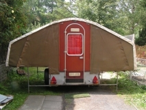 Dandy Folding Caravan, Bj. 1982 - Rückseite Eingangsseite
